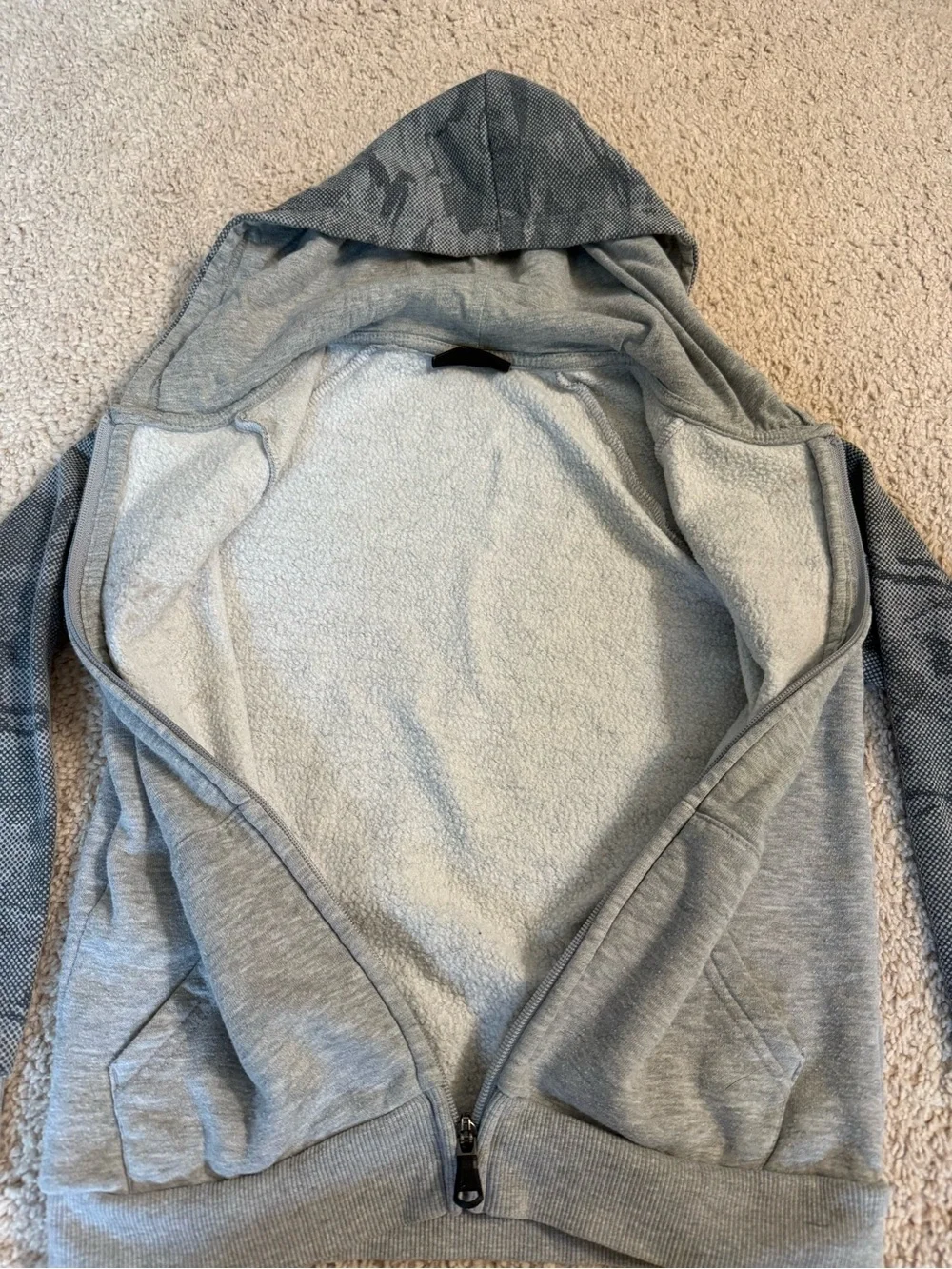Under Armour Grey Zip-Up Hoodie with Black Logo